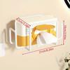 1pc Iron Wall Mount Paper Towel Dispenser Non-Drill Adhesive Wet Wipe Holder Towel Storage Box Ideal for Bathroom Kitchen Toilet
