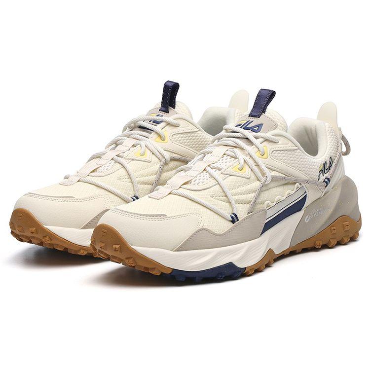 Fila Fleece Y2K Retro Running Shoes Women Sneakers Light-White Deep-Abyss-Blue A12W142208FWO