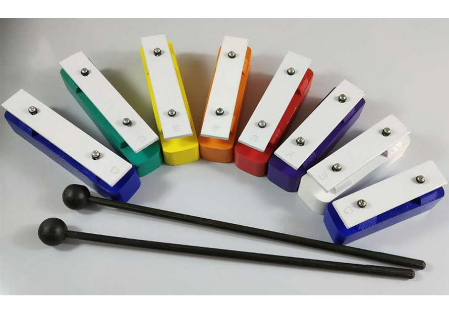 15-Note Aluminum Orff Xylophone - Rainbow Educational Percussion Instrument for Schools