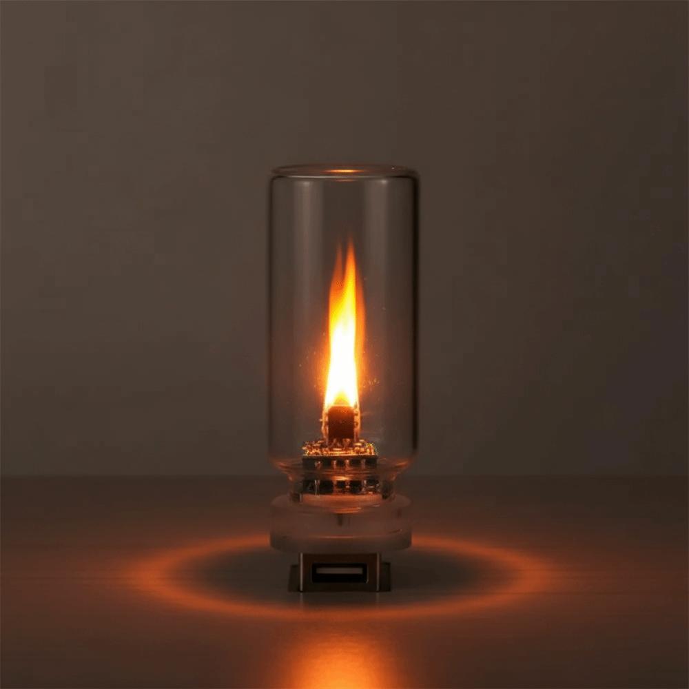 Flame Ambient Light USB Night Light Warm Yellow Bulb Decorative Lighting  Hallway