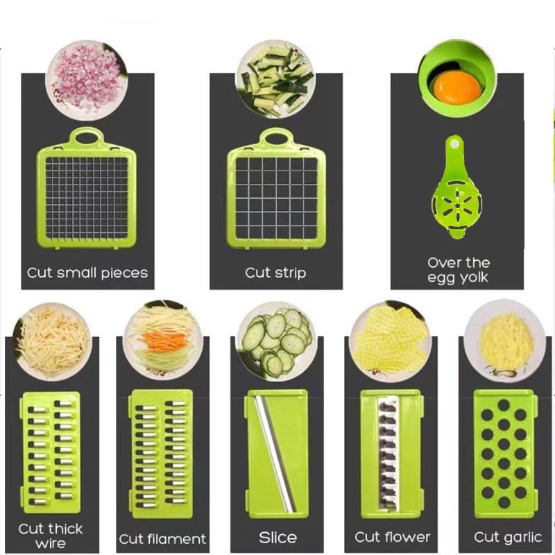 16 In 1 Multifunctional Portable Kitchen Vegetable Chopper Shredder Slicer Potato Carrot Grater Home Fruit Veggie Food Processor7