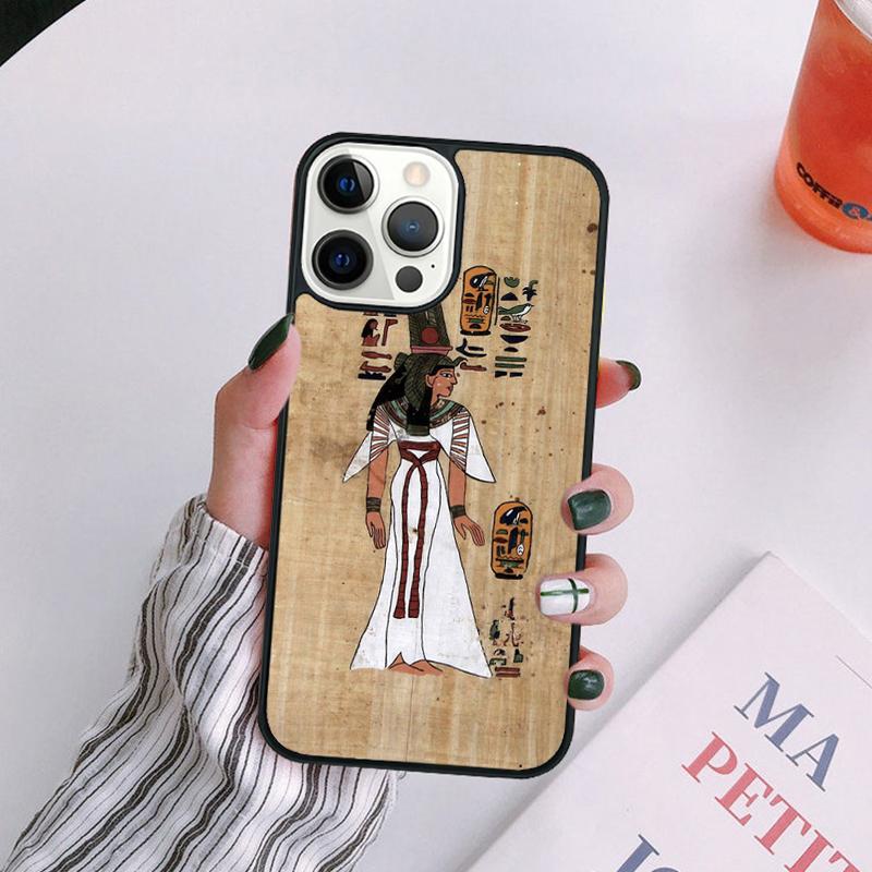 Egypt Nefertiti Ankh Phone Case For iPhone 17 Air 14 13 12 16Pro Max 15  Plus Max Cover Shell Coque