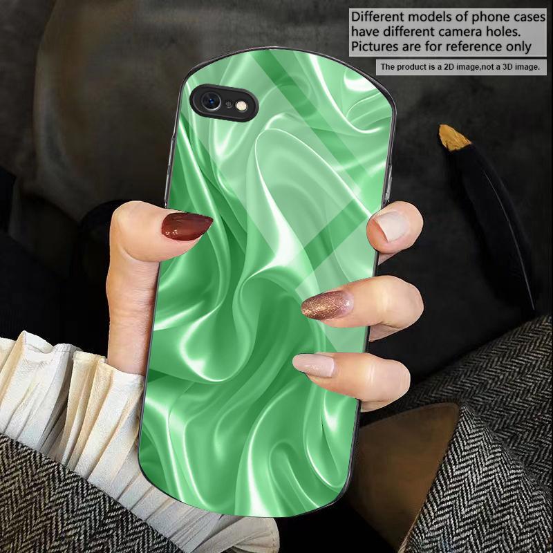 The golden silk of waves For iPhone 17 Air 16 15 14 Pro 13 Plus 12 mini 11 Pro Max XR X 7 8 Elliptical Tempered Glass Phone Case