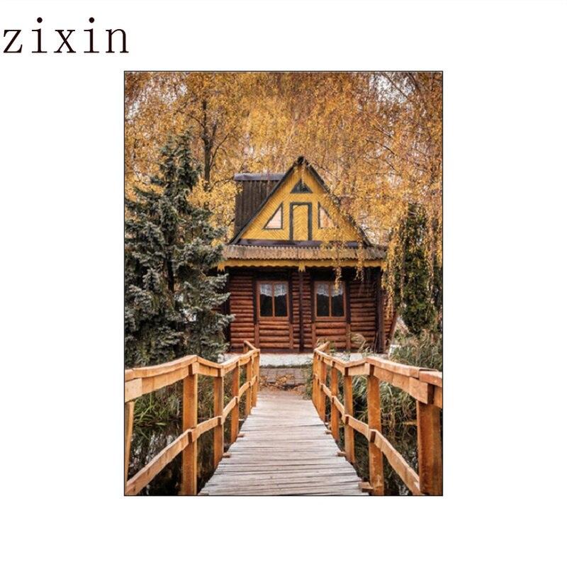 Autumn Forest Pumpkin Maple Leaves Landscape PosterWall Art Canvas Painting Squirrel  and Painting Wall Posters Livingroom Decor