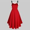 2021 Ladies Sleeveless Clothing Irregular Hem Christmas Fancy Dress Dress Suit Autumn And Winter Retro High Waist Solid Color Dress