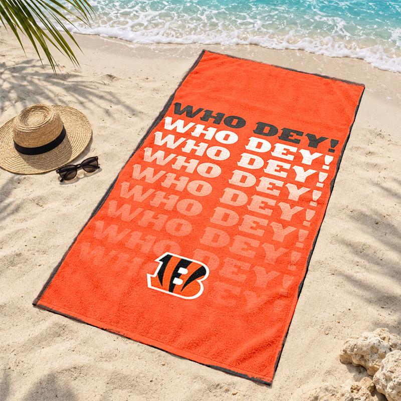 Cincinnati Bengals Microfiber Beach Towel Quick Dry Sand Free Lightweight Beach Towels for Travel Swimming Camping