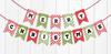 Inkdotpot Pre Strung Bunting Merry Christmas Banner Ready To Hang Kraft Rustic Wall Decor Bunting Flag
