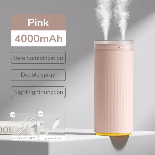 

2025 For Humidifier, 500ml Portable Mini Humidifier, Personal Cool Mist Humidifiers for Bedroom Quiet, Dual Mist Ports рожевий