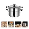 Stainless Steel Thickened Steamer Pot Non Stick Soup Pot Deep Kitchen Cookware Stock Pot Household Pot Gas Electric Stove