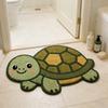 Cute Turtle Shaped Area Rug Non Slip Soft Pet Themed Floor Mat for Living Room Bedroom Kids Room Decor Rug