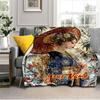 1PC Custom Name Elegant Bamboo Garden flannel blanket versatile,all-season throw suitable for the living room,bedroom,camping,travel,and gift