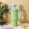 710ML Stainless Steel Whale Fountain Tumbler with Handle with Straw Drinking Cup Leak Proof Vacuum Cup for Baby Teens and Adults
