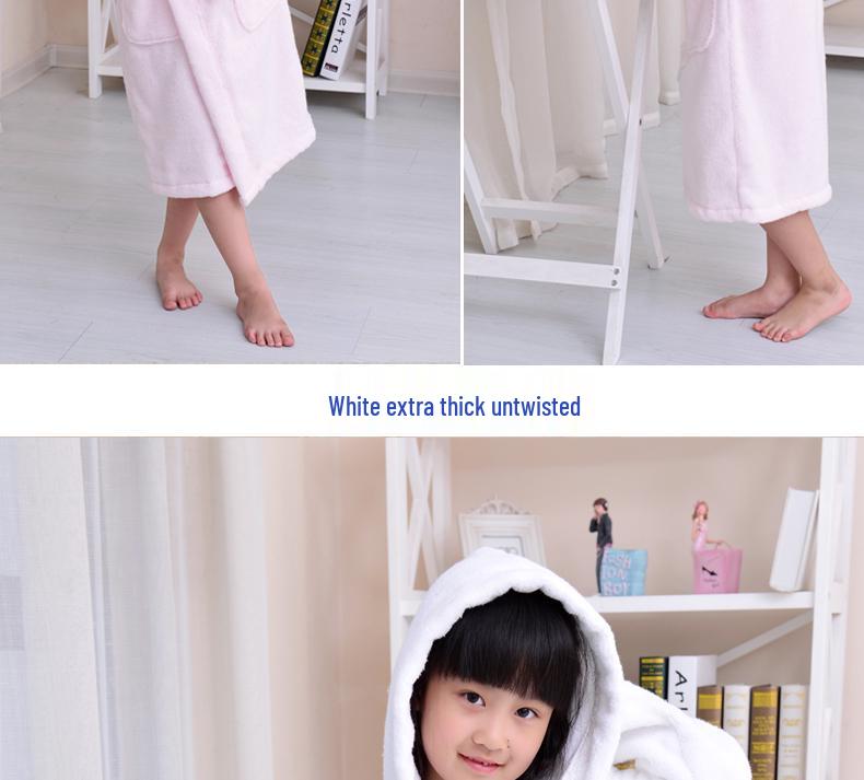 HaileyPure Cotton Kids' Thick, Soft, Absorbent Bathrobe Pajamas