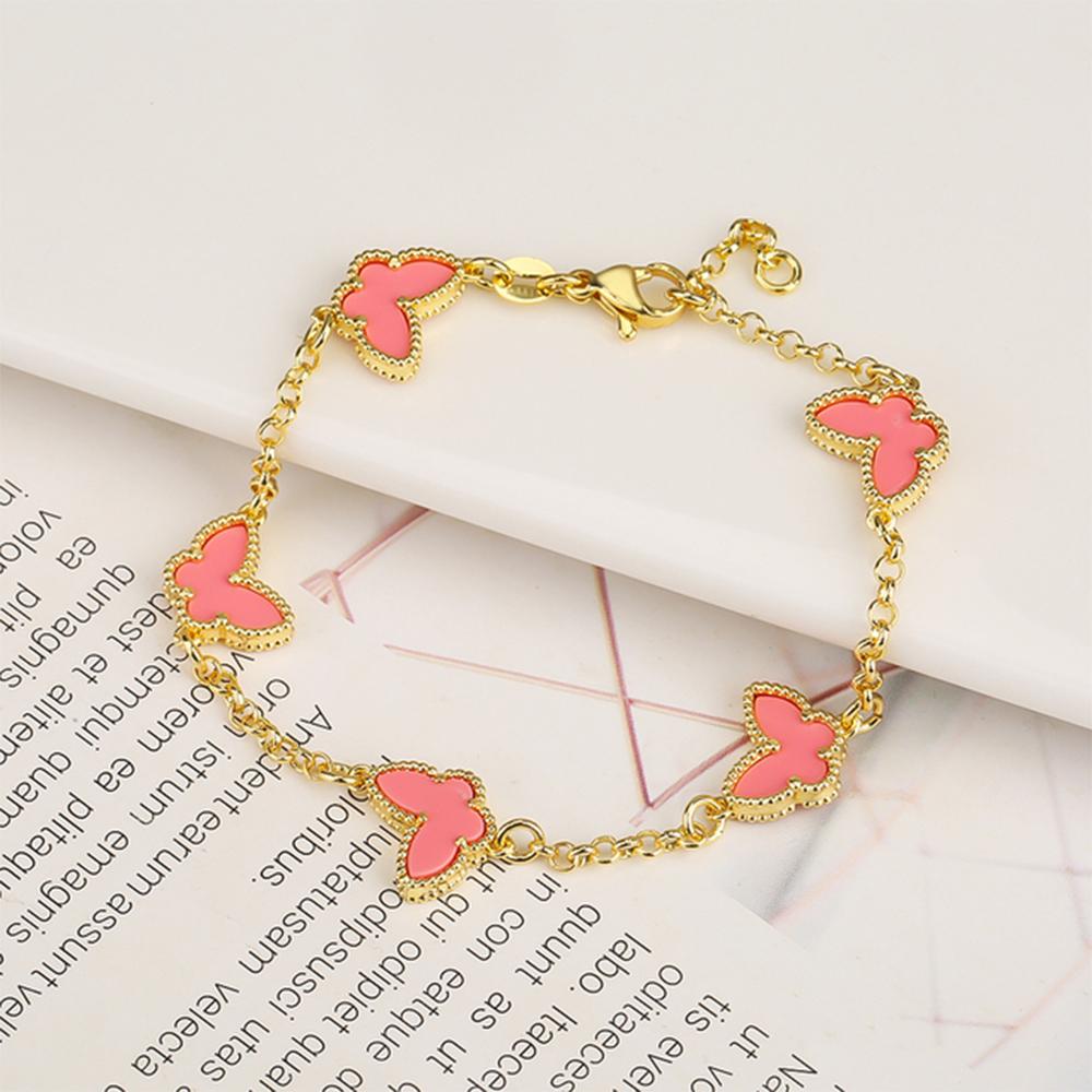 INS Hot Selling New Insect Butterfly Bracelet Personalized Natural Stone Adjustable Bracelet For Woman Girl Zircon Daily Wear