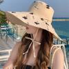 Double Sided Seaside Beach Cap Sweet Sun Protection Cap Sunscreen Sunshade Fisherman Hat  Girls