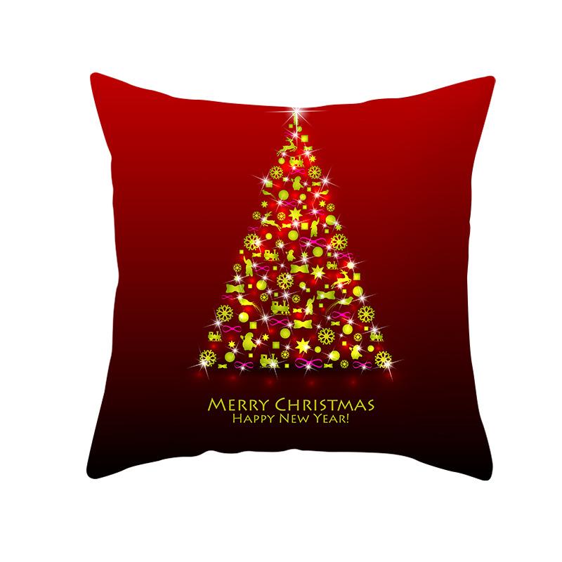 Red Series Christmas Peach Velvet Cushion Cover New Sofa Cushion Cover Square Cushion Cover