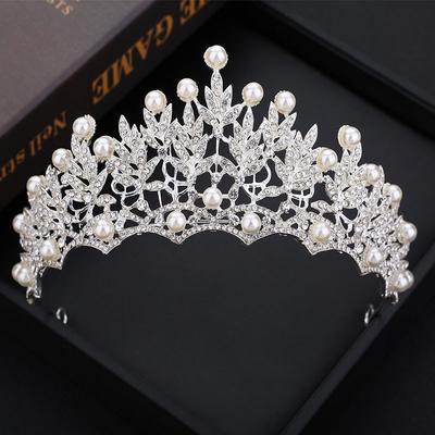Bridal Silver Big Crown New Wedding Hair Accessories Wedding Dress Accessories European Birthday Tiara Crown