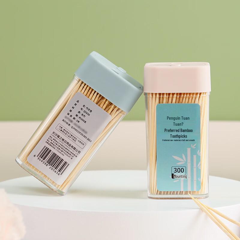 

Qie E Tuan Tuan Double-Headed Bamboo Toothpicks - 3-Bottle Pack