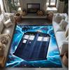 Doctor Who's TARDIS Printed Crystal Velvet Area Rug, Soft Anti-Slip Water Absorbent Floor Mat for Living Room Bedroom
