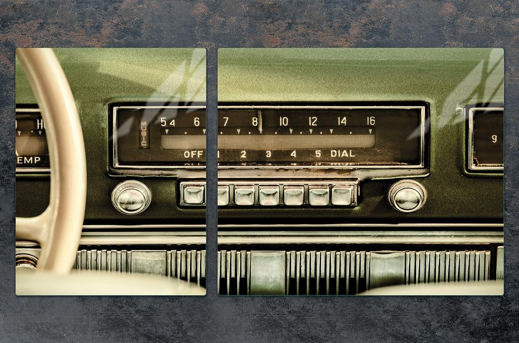 SZKLANA PŁYTA I DESKA DO KROJENIA 100x52 RADIO