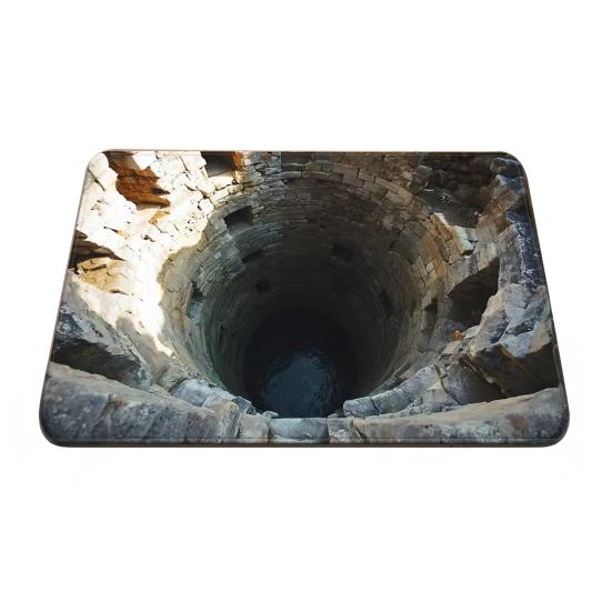 Floor Mat 3D Optical Illusion Realistic Hole Effect Door Mat Interactive Pet Toy Mat Living Room Entryway Decoration