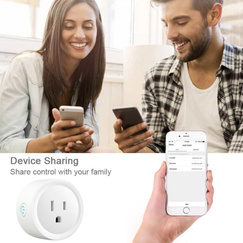 Corui Smart 20a Us Plug Aplicație mobilă Wifi Bluetooth Priză de la distanță fără fir cu monitor de putere pentru utilizare cu Alexa Google Home