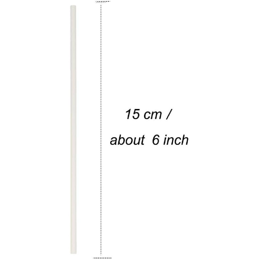 COOLAKE Lollipop Sticks 100 Pack 6 Inch Paper Candy Making Sucker Sticks for Cake Topper, DIY Homemade Fruit Candy, Chocolate