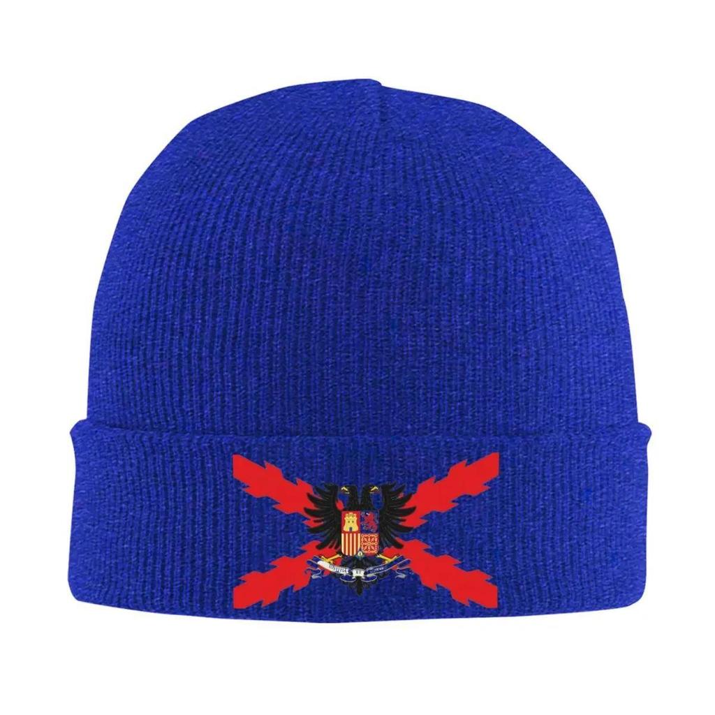 Spanish Burgundy Cross Knitted Hat Beanies Autumn Winter Hats Warm Hip-hop Ski Cross of Saint Andrew Caps Men Women