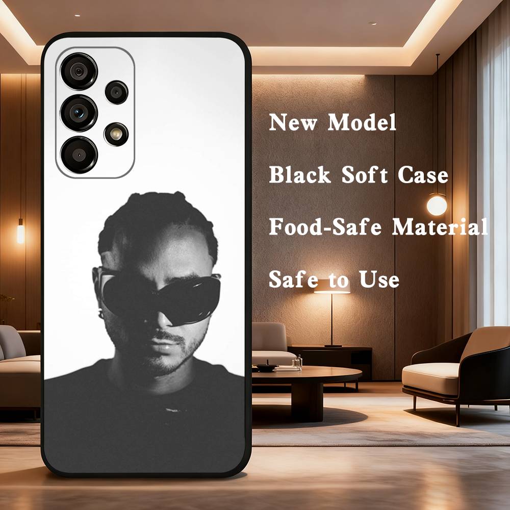 Singer A-Alvaro D-Diaz Case For Samsung Galaxy A73,52,71,22,Note,31,8,9,53,32,72,41,J7,Soft Black Silicone Cover