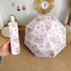 Cute Student Fully Auto Umbrella Black Glue UV Protection Sunshade Foldable Windproof Sun Rain Dual Use Parasol