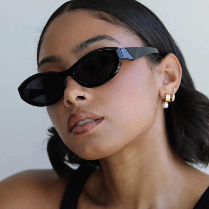 Oval Small Frame Sunglasses Fashion Sunglasses Personalized Trendy Sunshade Uv Protection Sunglasses