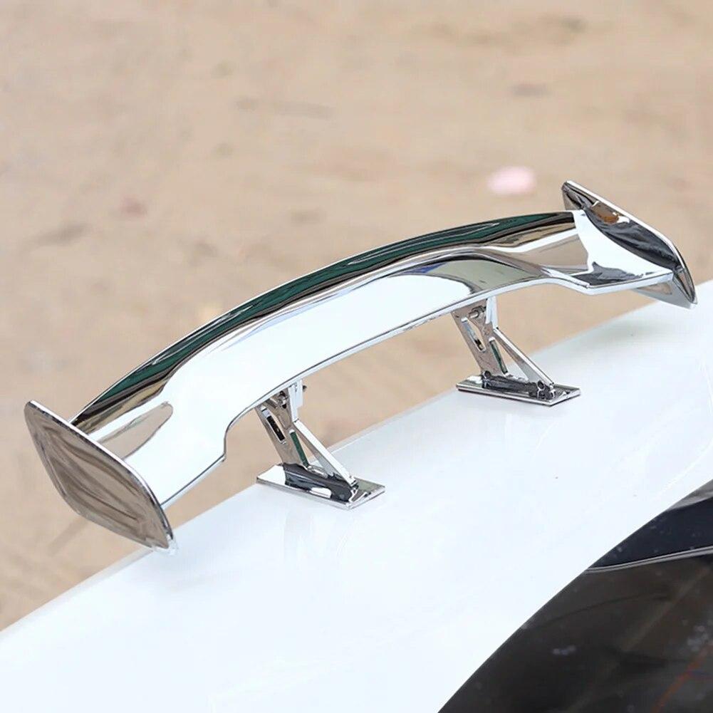 Car Universal Mini Spoiler Tail Wing Carbon Fiber Look Mini Modified Tail Wings Model Auto Styling Decoration Car Accessories