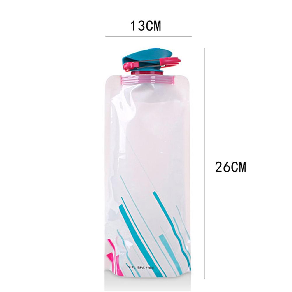 700ml Portable Folding Water Bag Waterproof Outdoor Sports Fitness Cycling Water Container Water Bottle Kettle