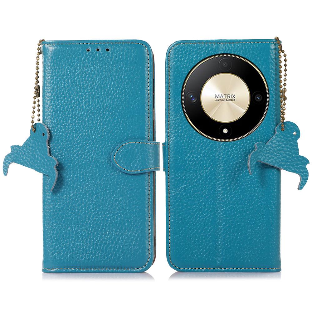 

For Honor Magic6 Lite 5G/X9b 5G/X50 5G Phone Case Genuine Cow Leather Cover Litchi Texture A