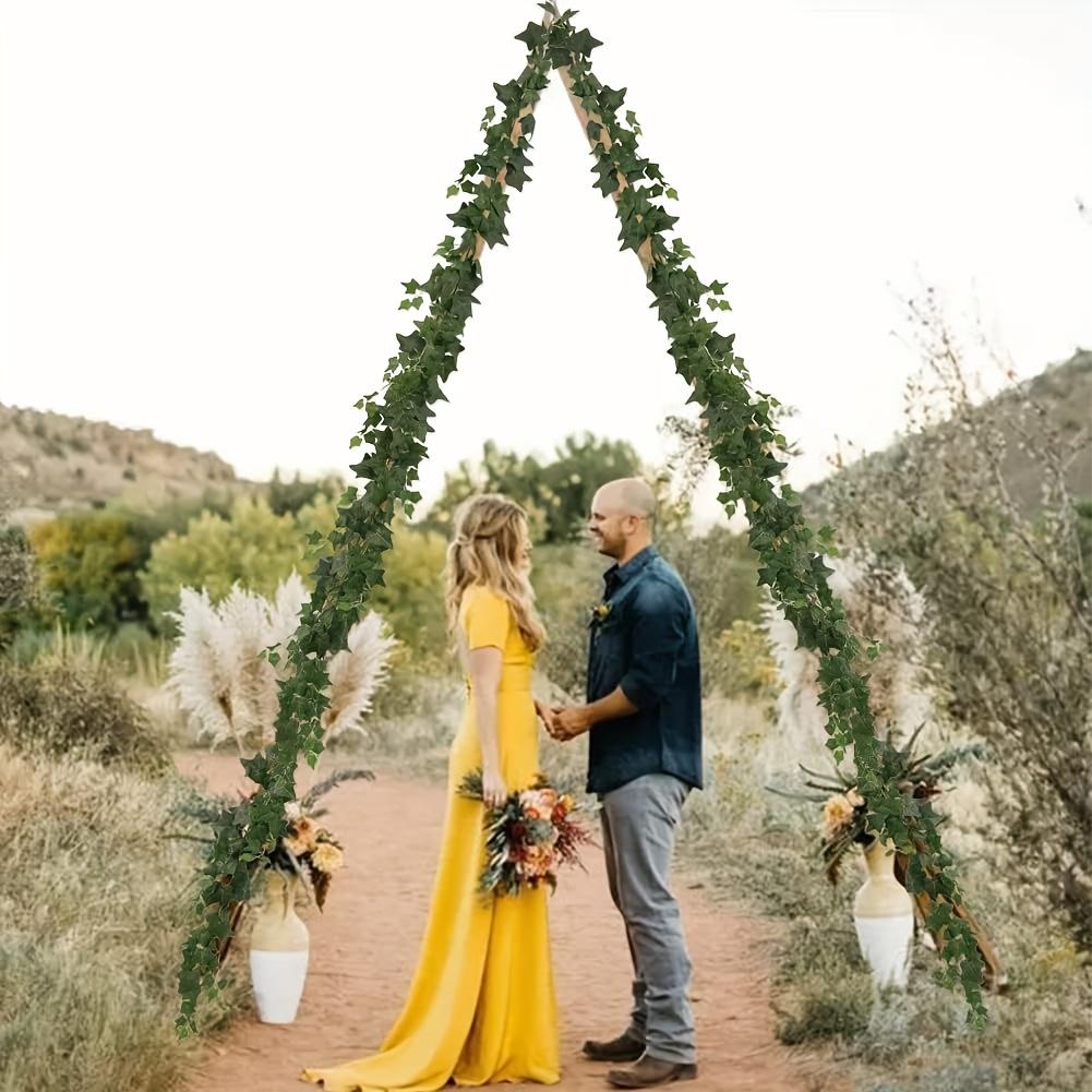 2pcs 71inch Artificial Vine, 1.8m Artificial Green Vine with Simulated Green Sweet Potato Leaves Home Wedding Table Decoration Green Plants.