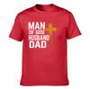Unisexs Cotton Tshirt Vintage Distressed Cross Print Casual Crew Neck Short Sleeve Top For Daily Wear