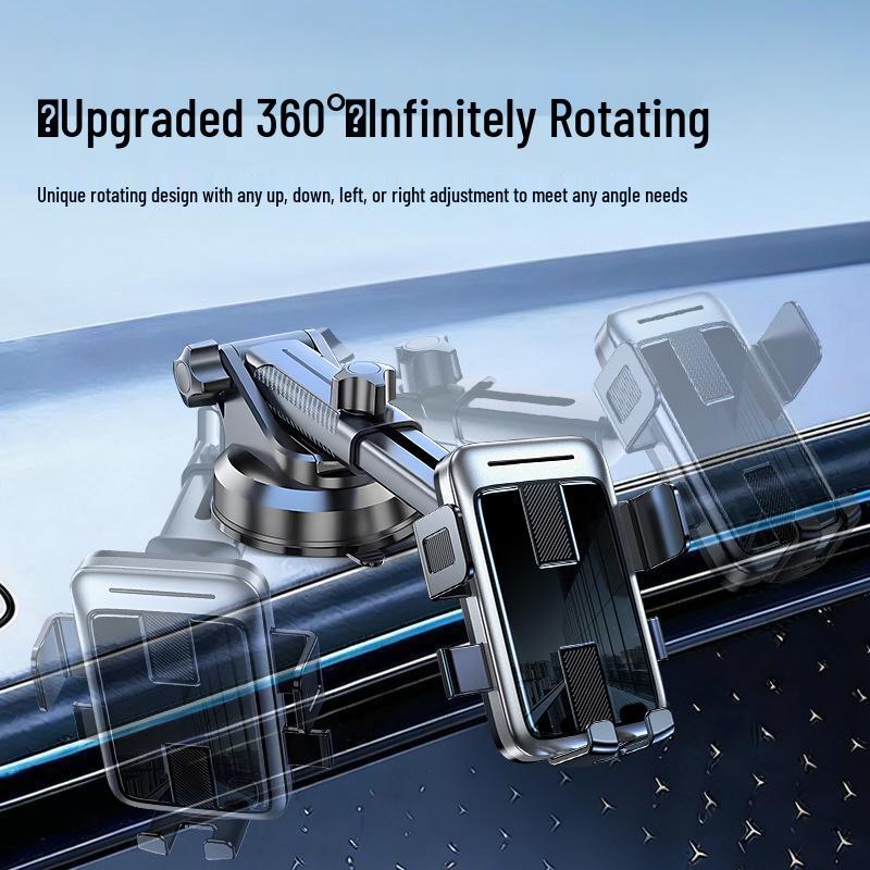 Longqi Universal Multi-functional Car Phone Holder with Suction Cup for Dashboard Navigation.