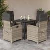 VidaXL 5-Piece Garden Dining Set with Cushions, Table and Chairs with Adjustable Backrest, Outdoor Patio Furniture 3212421
