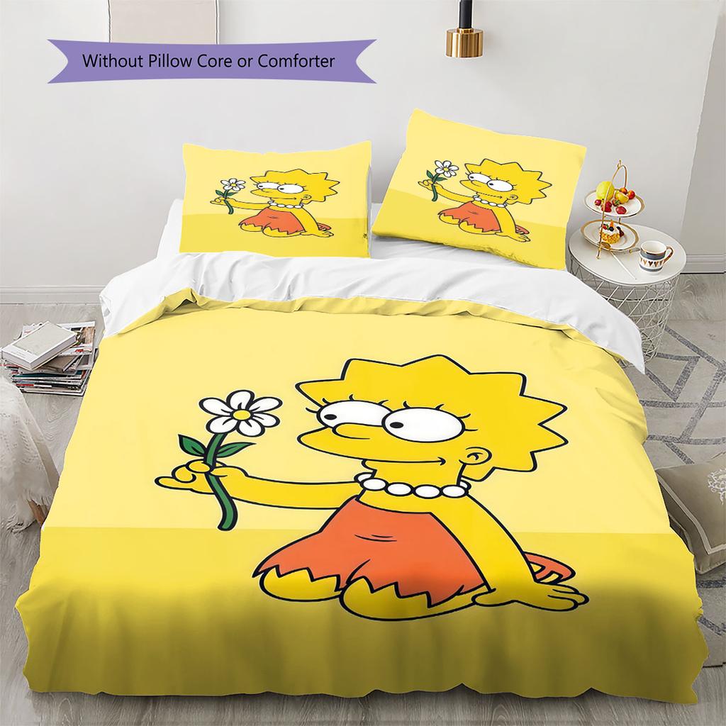 Lisa Pattern Bedding Home Decoration Birthday Gift ( 1 Duvet Cover + 2 Pillowcase, Without Core),fan Merchandise.