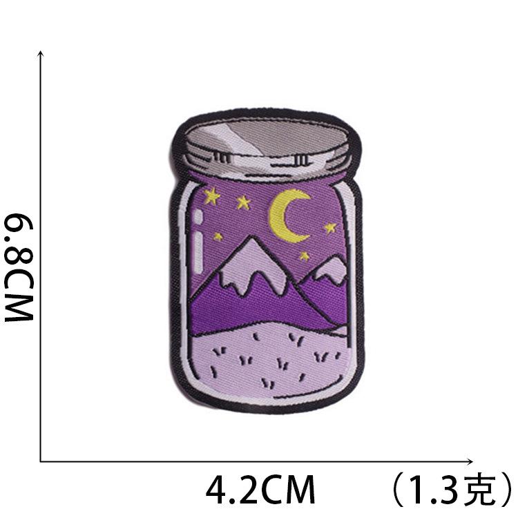 Astronaut Embroidery Cloth Sticker, Clothes Patch Sticker, Decorative Embroidery Sticker, Ocean Wave Computer Embroidery Chapter Cherry