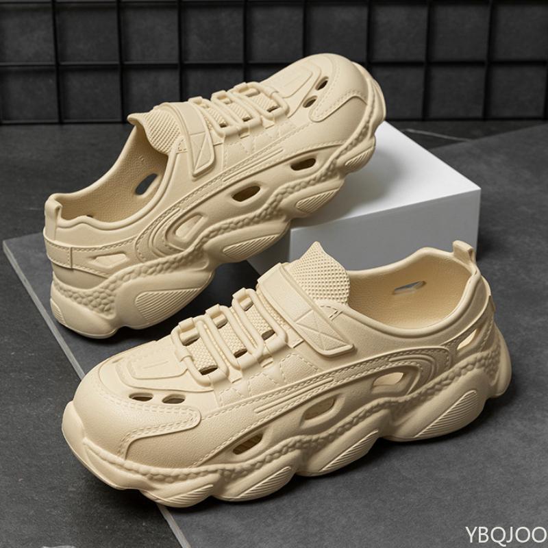 Fashion New Men Thick soled shoes Non Slip Trendy Sandals Wear-resistant Fashion One-piece Molded Couple Style Hole Shoes Wholesale 2025
