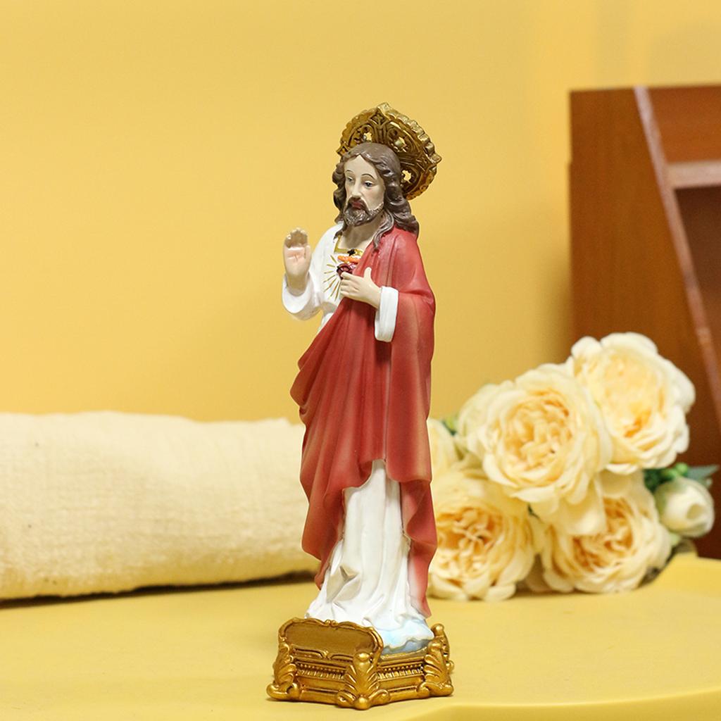 1 Christmas Jesus Statue Ornament, Home Prayer Room Ornament, Hand-painted Resin Crafts