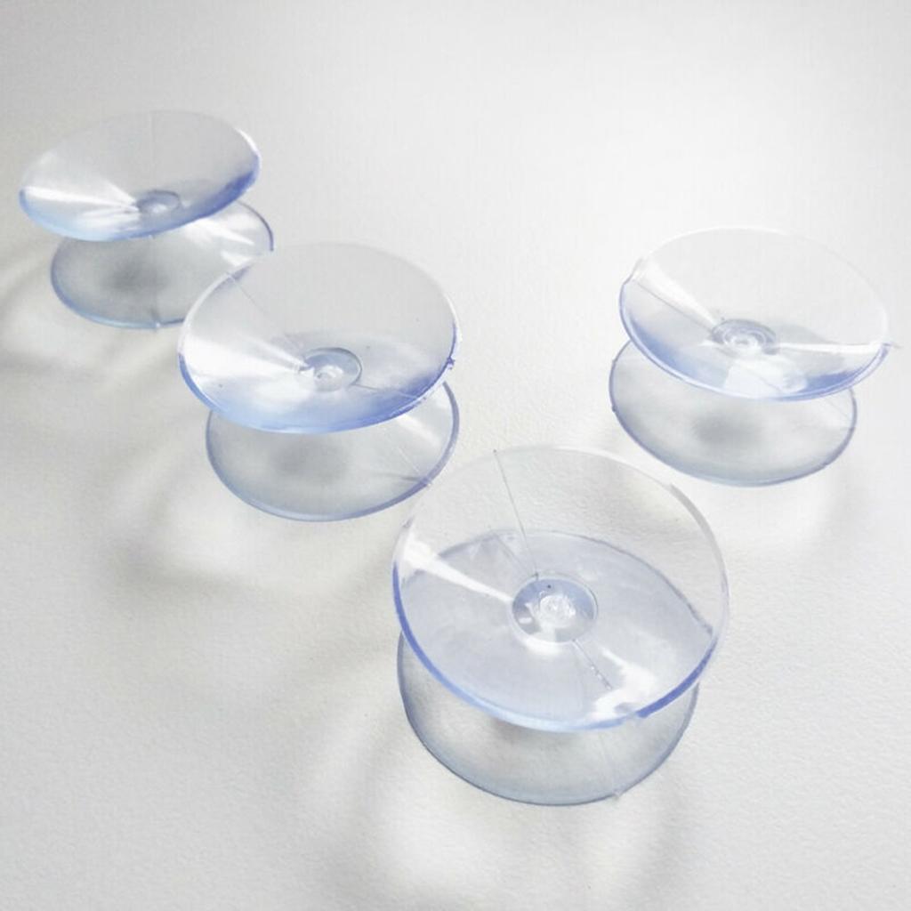 Set of 10 Double Sided Suction Cups for Glass Wall Hooks Clear and Convenient