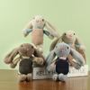 Stuffed Bunny Pink Keychain Short Plush Rabbit Adorable Bag Charm Plush Toy