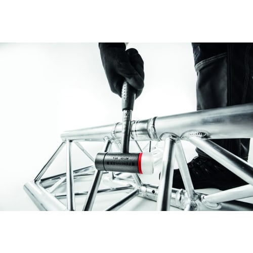 Rohmheld Halder Ferroplex Combi Hammer, Hardened Steel, White Nylon, Diameter 35, 3677.035