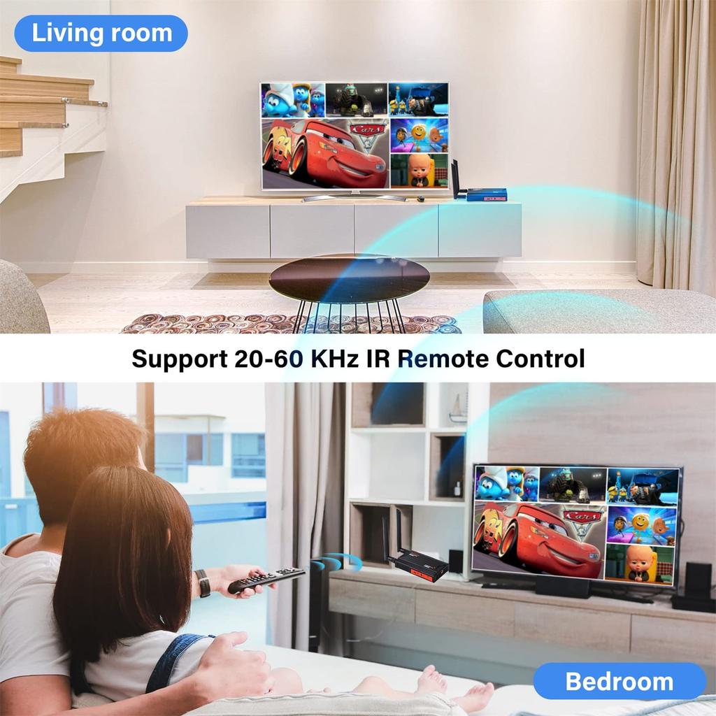 Wireless HDMI 1080P HD Wireless HDMI Wireless HDMI Expansion Wireless HDMI Transmitter with Infrared Remote Control Can Wirelessly Transfer from
