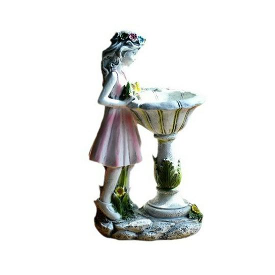 Outdoor Garden Fairy Angel Resin Solar Light Ornament