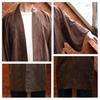 Suede Coat for American Camel L 8(eight) Men, Haori, Kimono, Streetwear, Casual,