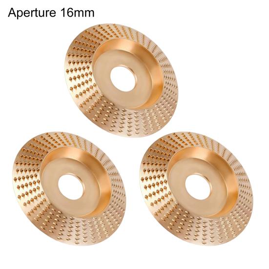 3Pcs Angle Grinder Polishing Pad, Wide Angle Grinder Compatible 4-4.5 Inch with Adapters, Curved Grooved Anti-Clog Teeth for Engraving Polishing