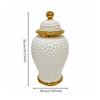 European-Style Ceramic Decorative Vase Textured Lidded with Gold